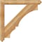 Ekena Millwork Balboa Arts and Crafts Rough Sawn Bracket w/ Offset Brace, Western Red Cedar, 6"W x 40"D x 40"H BKT0604X40X40BOA03RWR - alternate 2